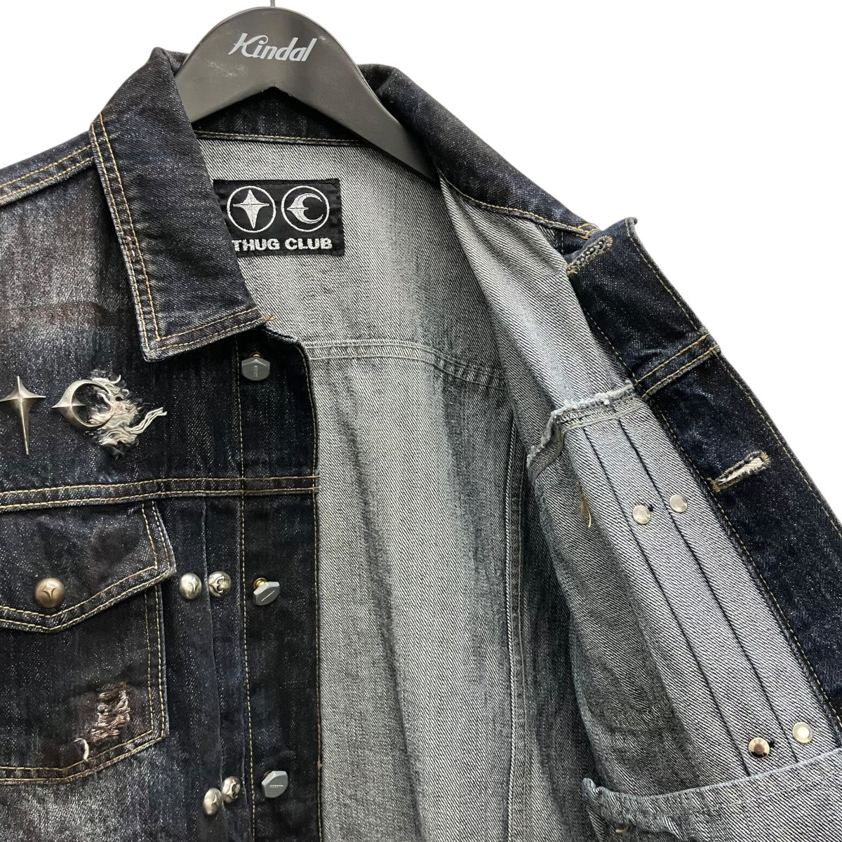 THUG CLUB THUG CLUB BURN DOWN DENIM JACKET デニムジャケット 古着・中古-5枚目のアイテム画像