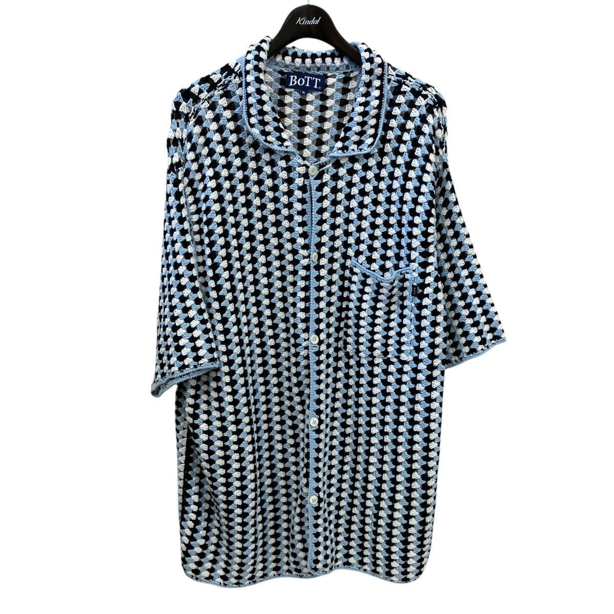 Cotton Crochet Knit Shirtsニットポロシャツ241BoTT03
