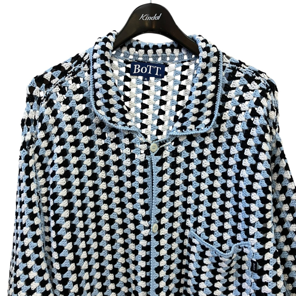 Cotton Crochet Knit Shirtsニットポロシャツ241BoTT03