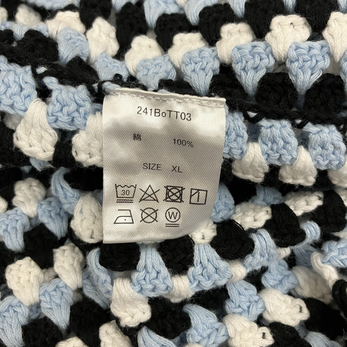 Cotton Crochet Knit Shirtsニットポロシャツ241BoTT03