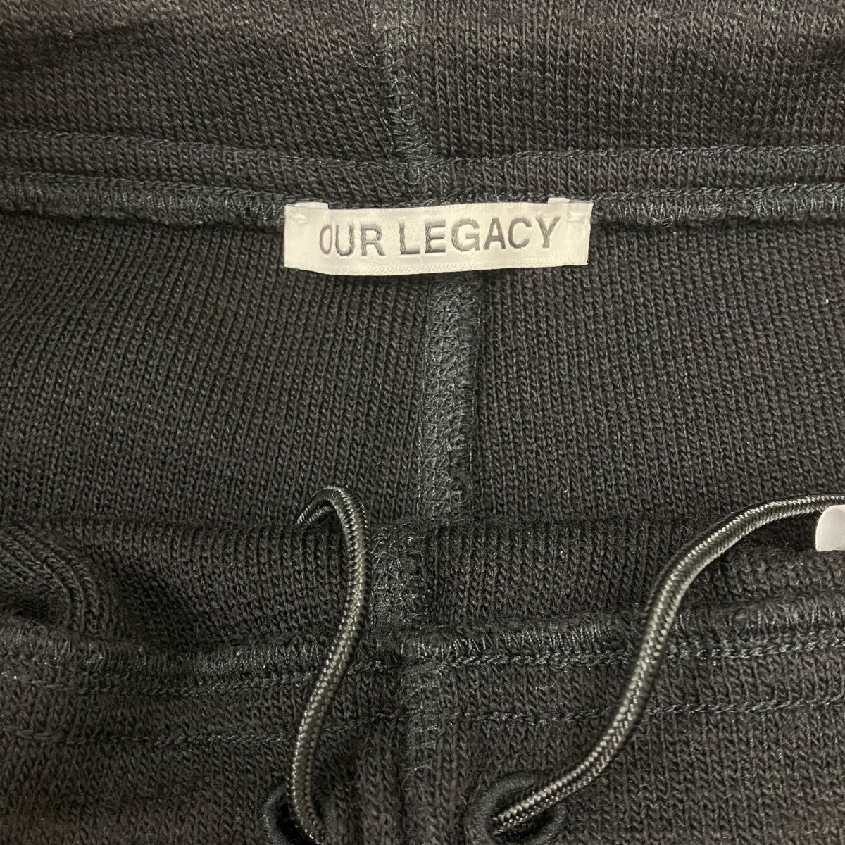 OUR LEGACY REDUCED TROUSER BLACK PSEUDO KNIT ニットパンツ 古着・中古-5枚目のアイテム画像