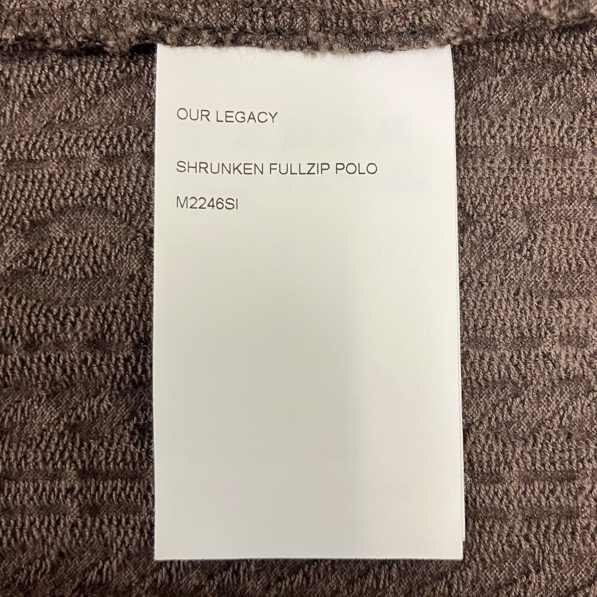 OUR LEGACY SHRUNKEN FULLZIP POLO ジップジャケット 古着・中古-9枚目のアイテム画像