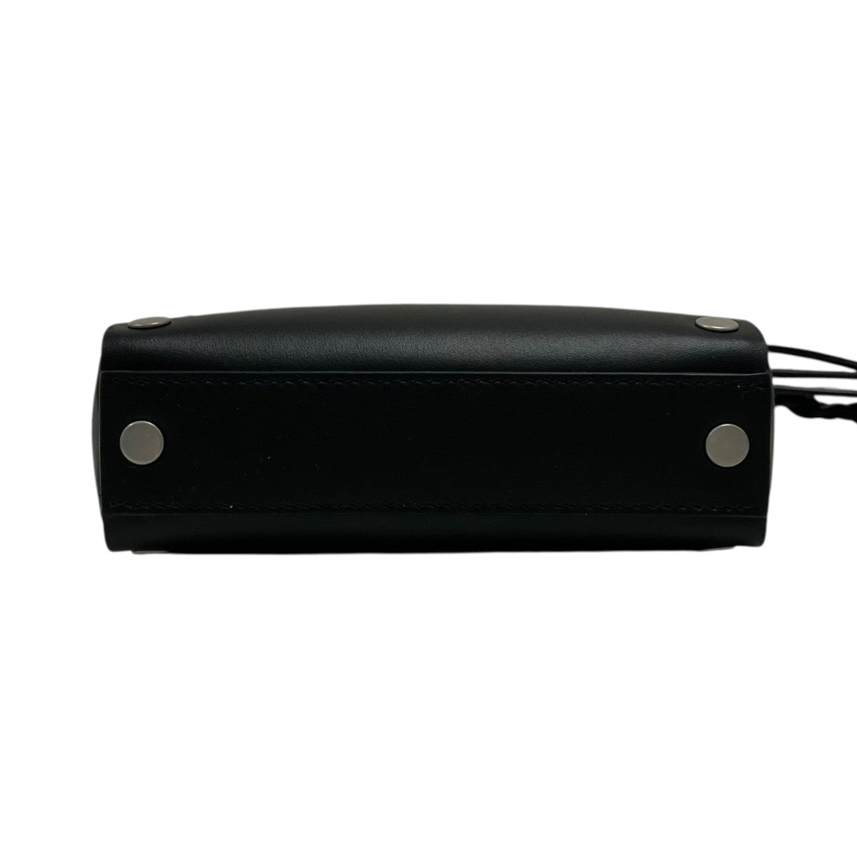 TANGLE SM FLAT RIVETS   BLACK カウレザーショルダーバッグ