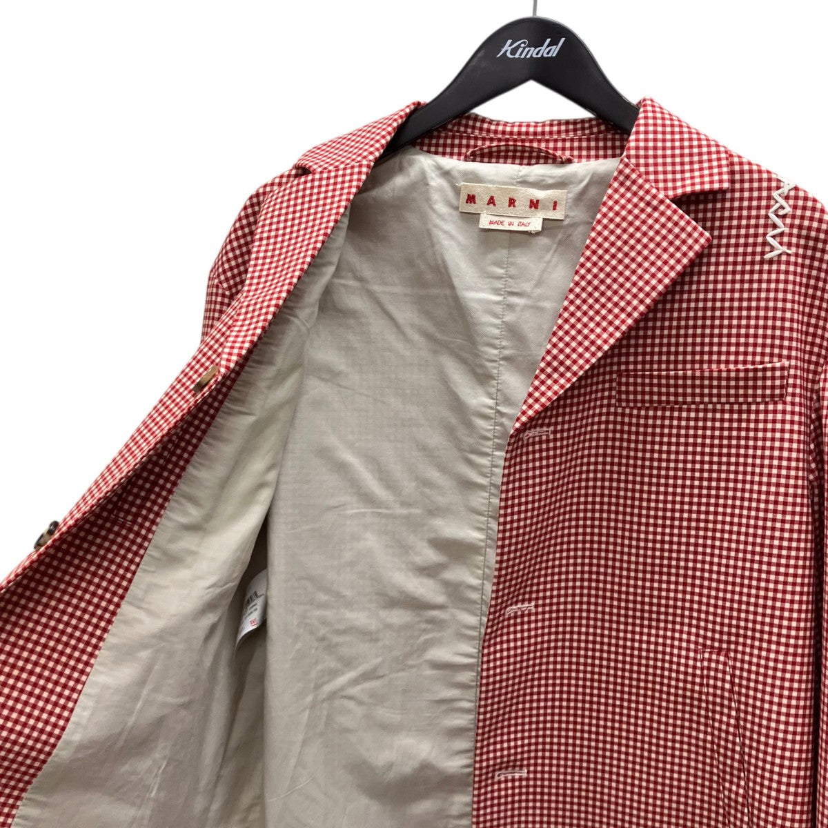 25SS Polyester Wool Gingham Check Jacket チェックジャケット