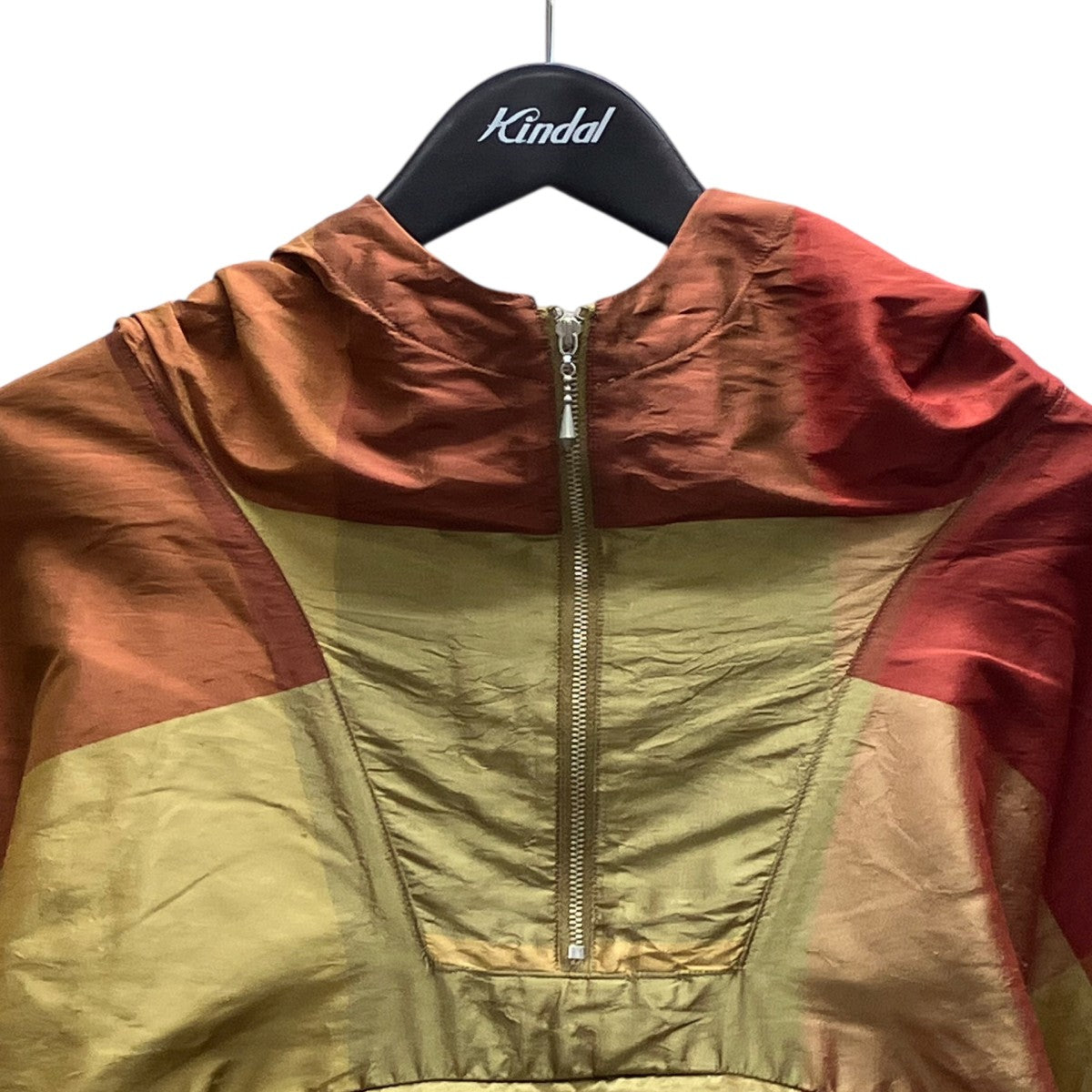 25SS BUCKLER シルクチェックアノラックパーカー