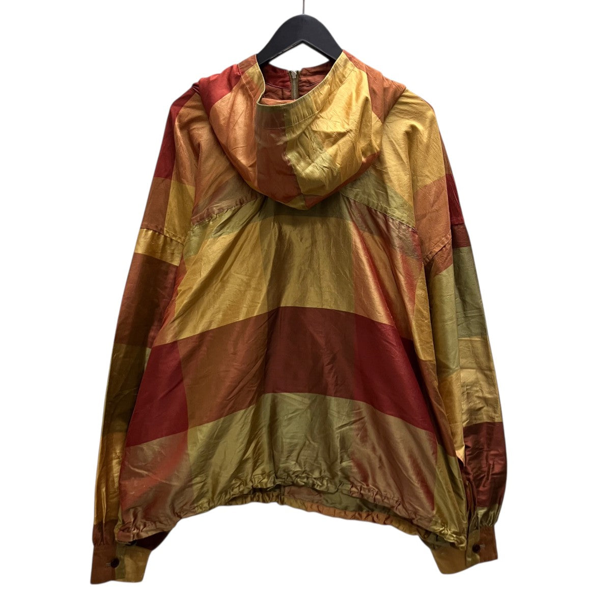 25SS BUCKLER シルクチェックアノラックパーカー