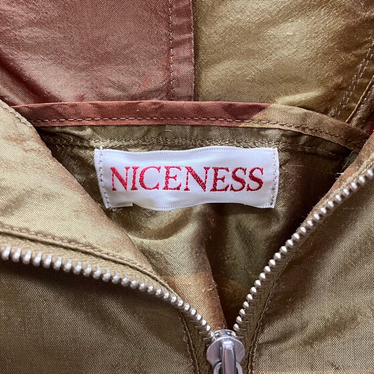 25SS BUCKLER シルクチェックアノラックパーカー