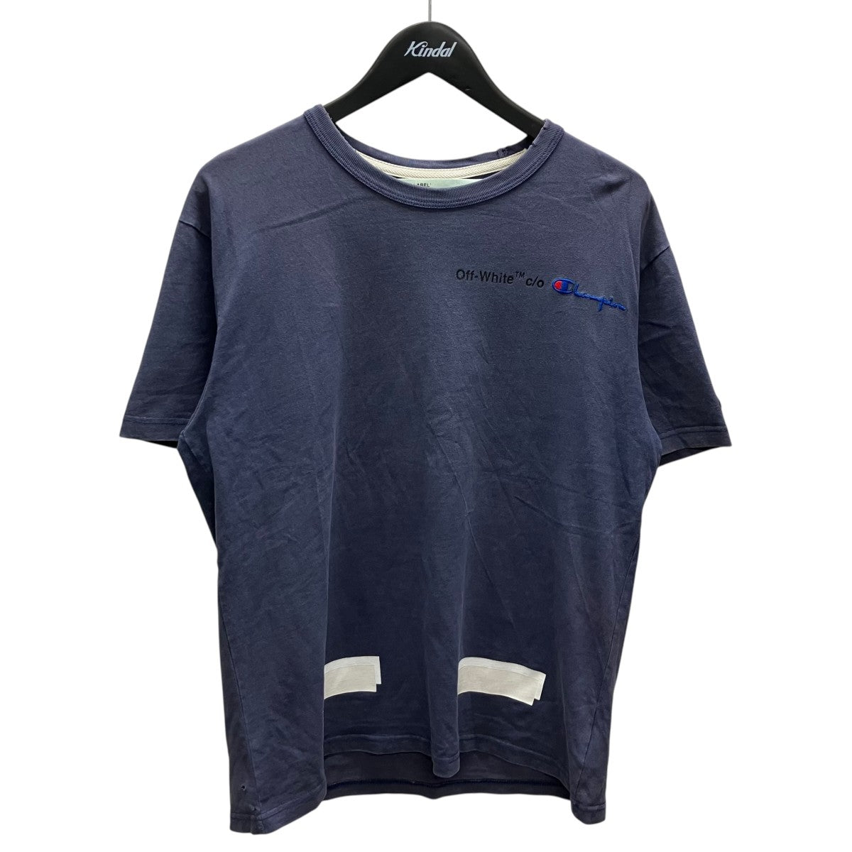 OFFWHITE×Champion ロゴTシャツ 古着・中古-1枚目のアイテム画像