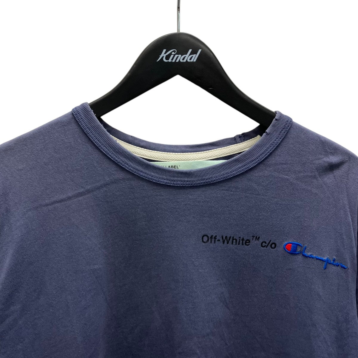 OFFWHITE×Champion ロゴTシャツ 古着・中古-2枚目のアイテム画像