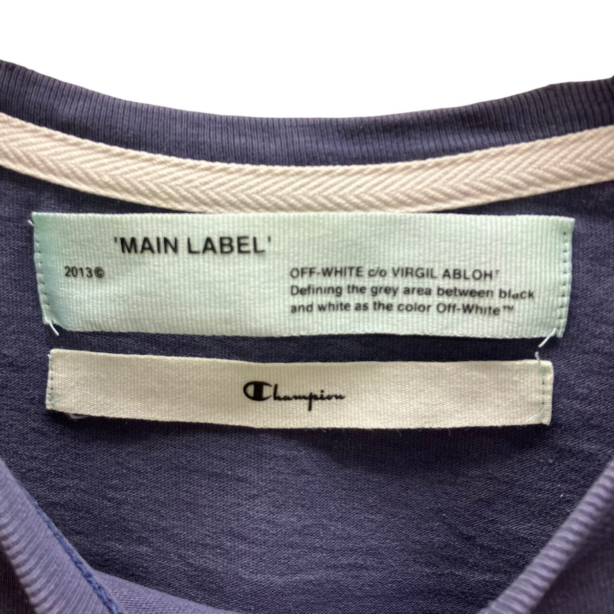 OFFWHITE×Champion ロゴTシャツ 古着・中古-4枚目のアイテム画像