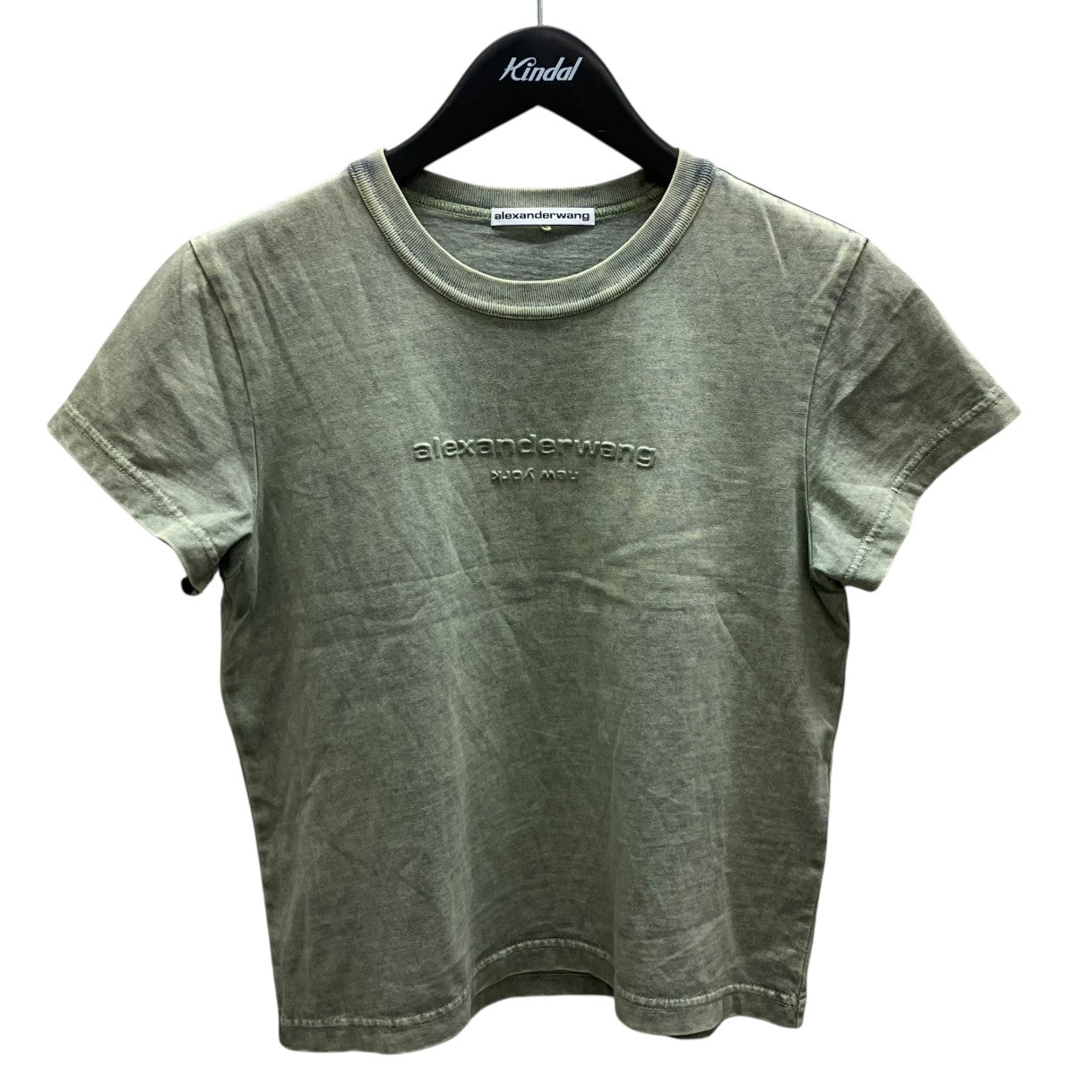 ALEXANDER WANG ロゴエンボス加工ショートTシャツ 古着・中古-1枚目のアイテム画像