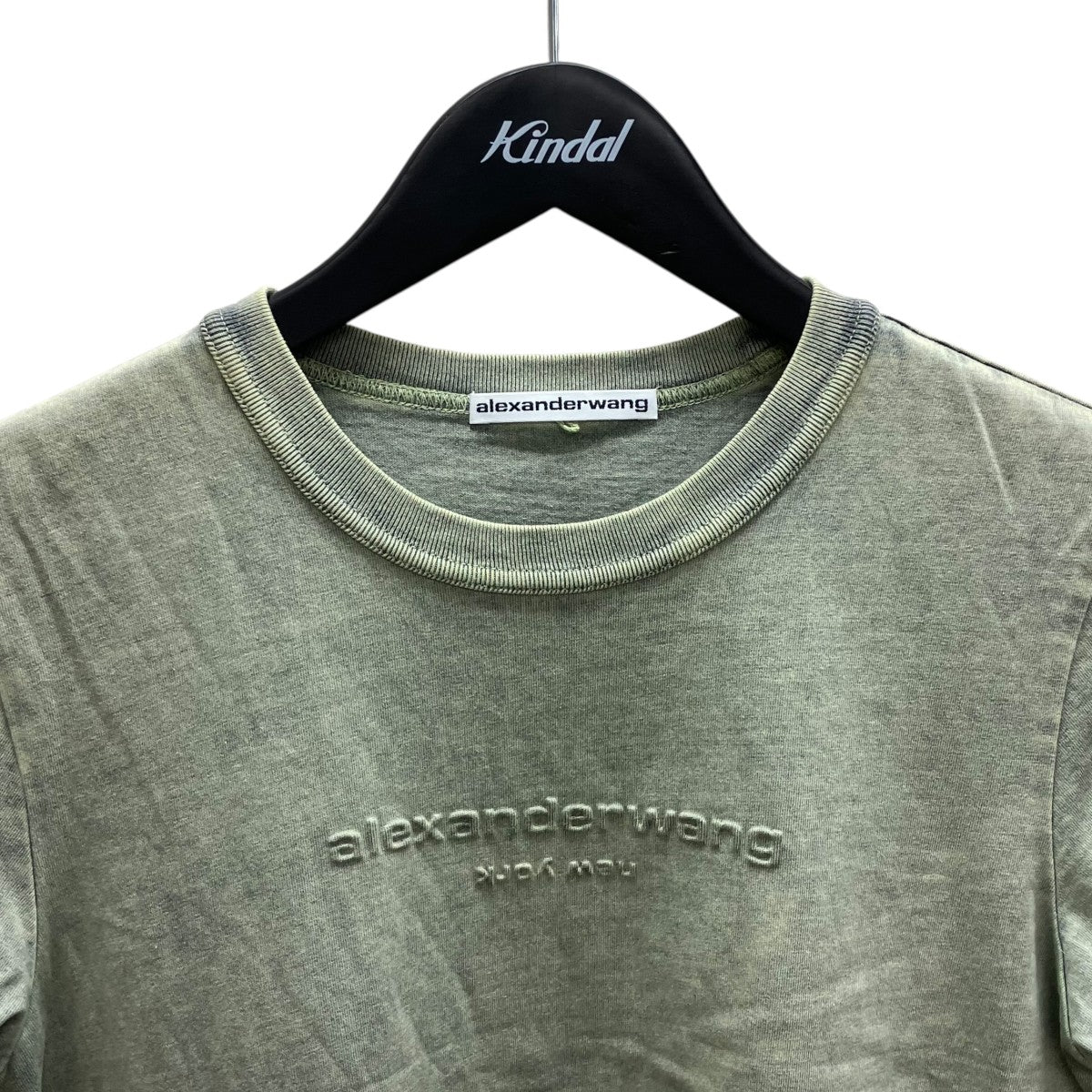ALEXANDER WANG ロゴエンボス加工ショートTシャツ 古着・中古-2枚目のアイテム画像