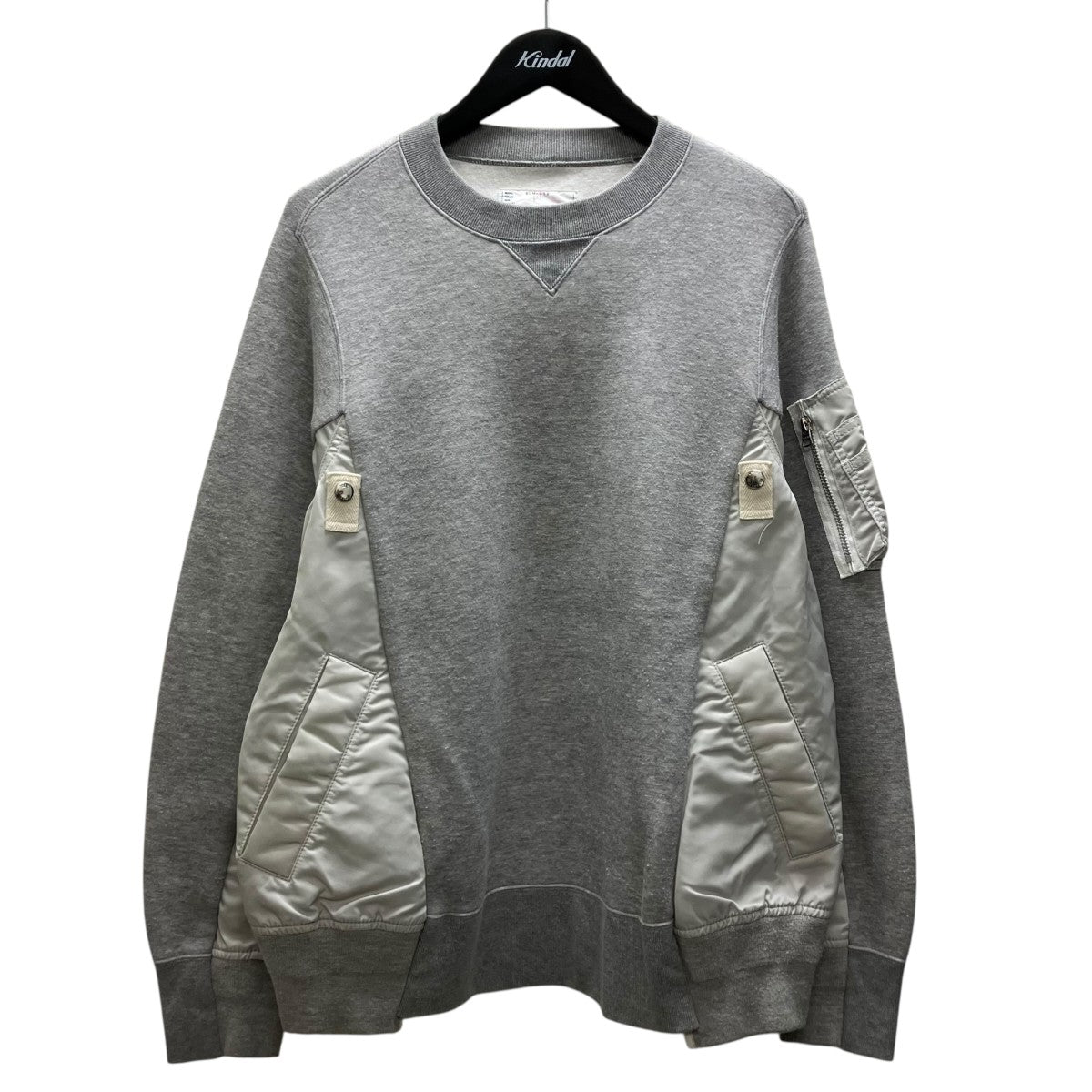 24ss Sponge Sweat x Nylon Twill Pullover ドッキングスウェット