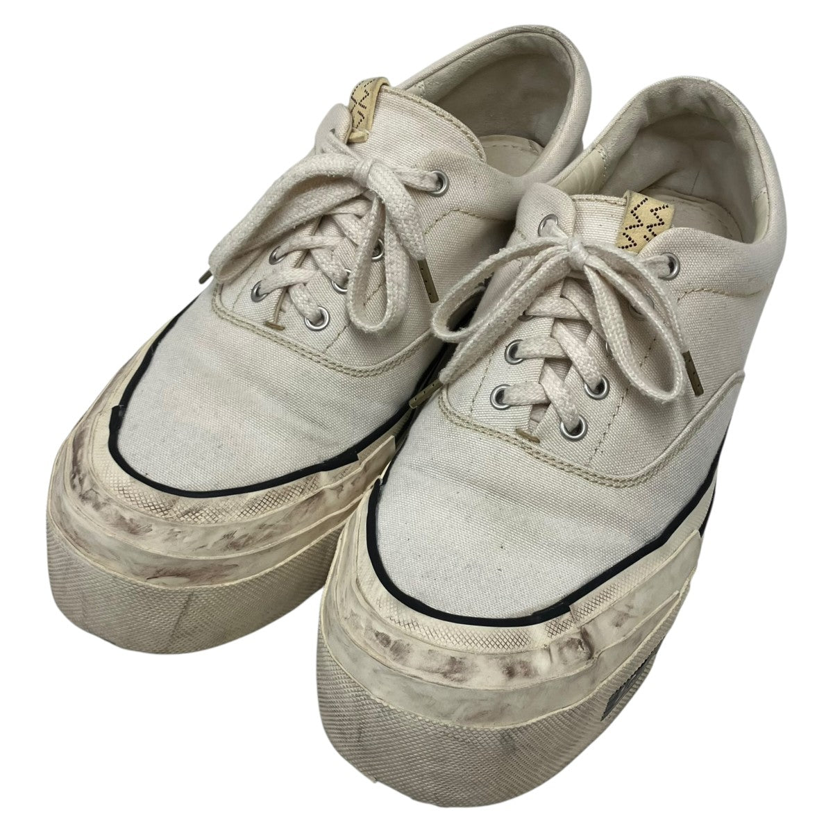 VISVIM LOGAN DECKユーズド加工ローカットスニーカー 古着・中古-1枚目のアイテム画像