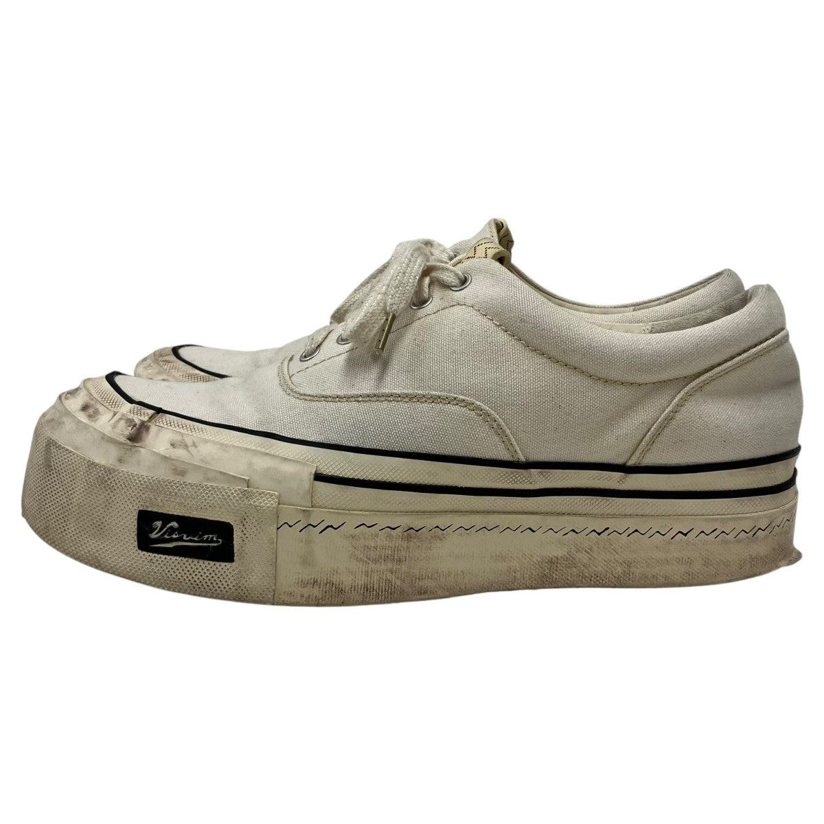 VISVIM LOGAN DECKユーズド加工ローカットスニーカー 古着・中古-3枚目のアイテム画像