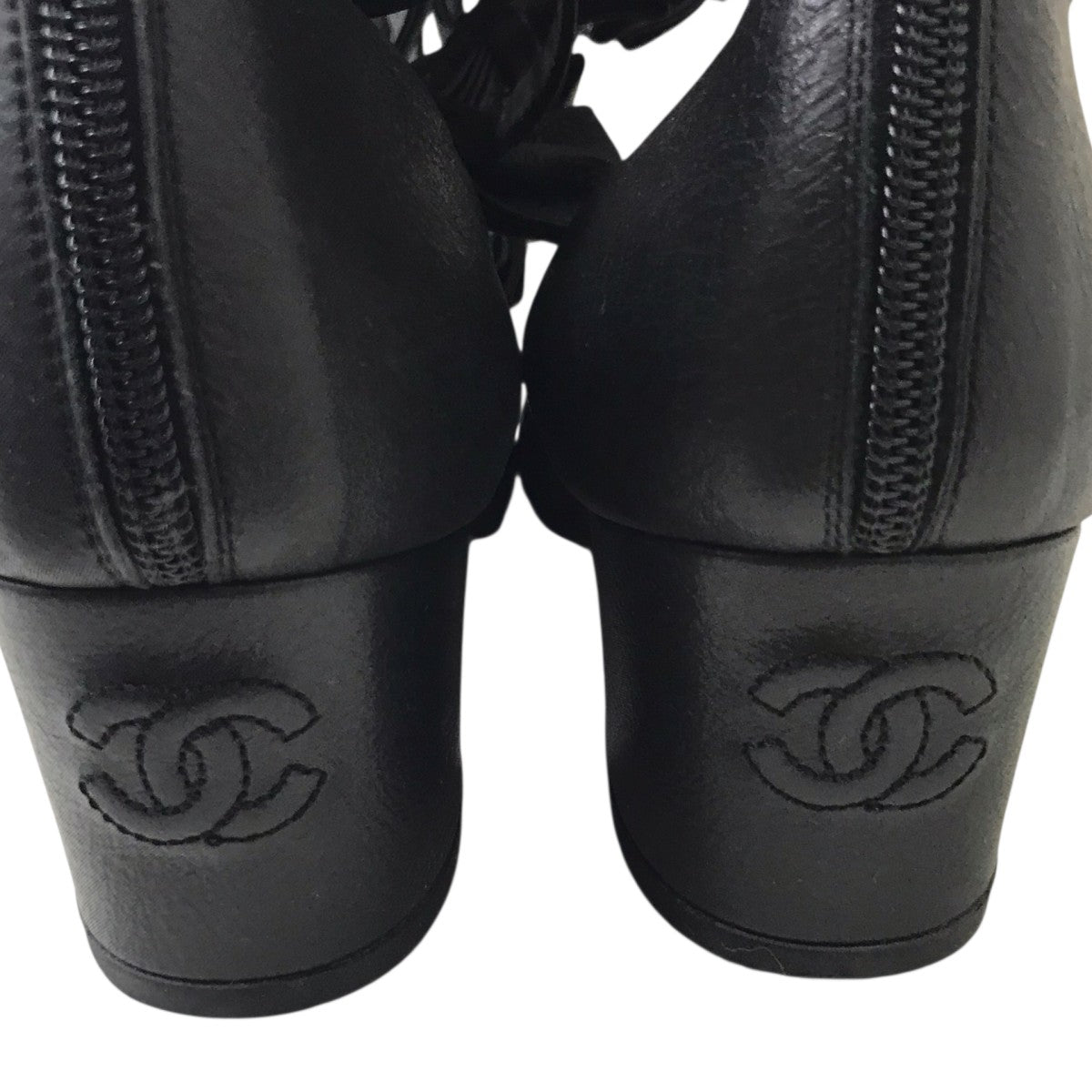 CHANEL レザーロングブーツ 古着・中古-7枚目のアイテム画像