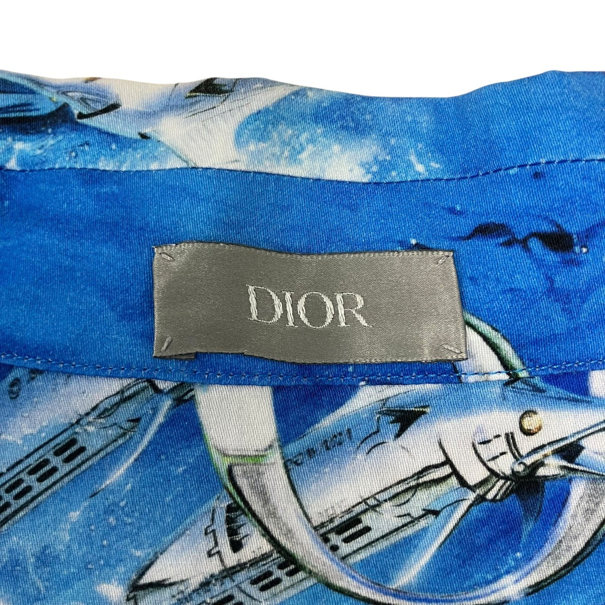 DIOR(ディオール) 空山基 半袖シャツ 933C512A4630 ブルー サイズ 39