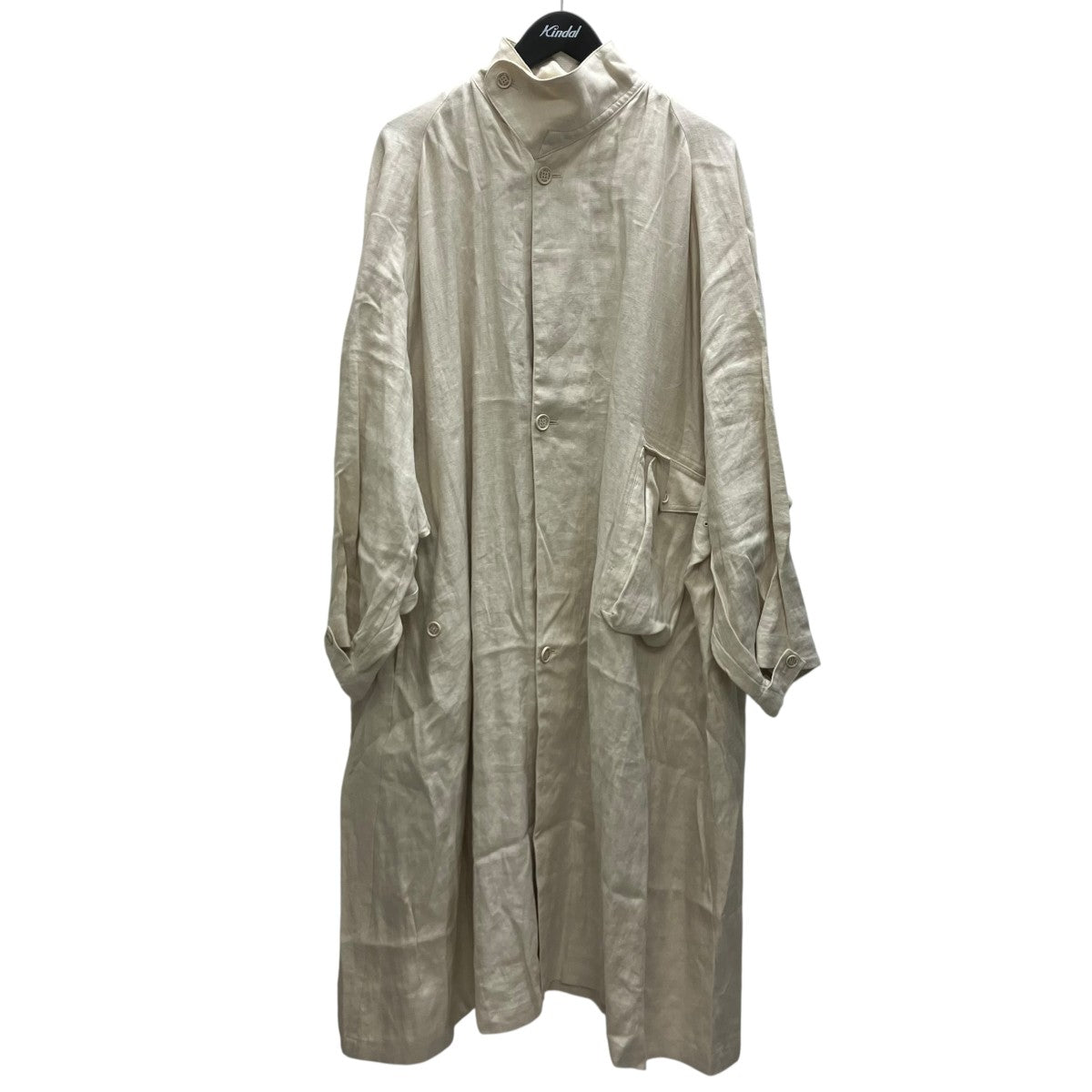 HYKE LINEN MILITARY COAT スプリングコート