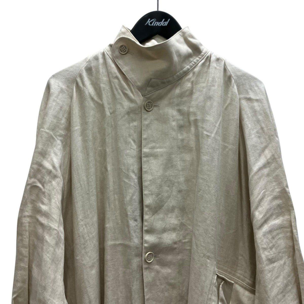 HYKE LINEN MILITARY COAT スプリングコート