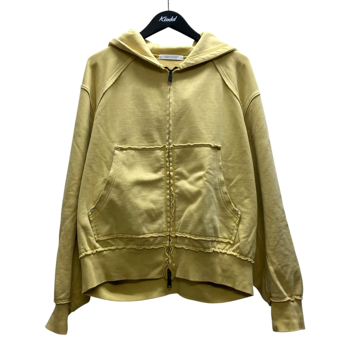 JOURNAL STANDARD ラウンド スリーブ フーディ ジップパーカー 古着・中古-1枚目のアイテム画像