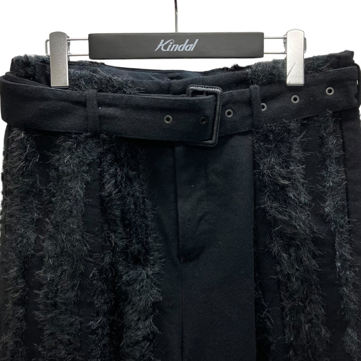 25AW FUR TWEED BELT PANTS ファーベルトパンツ