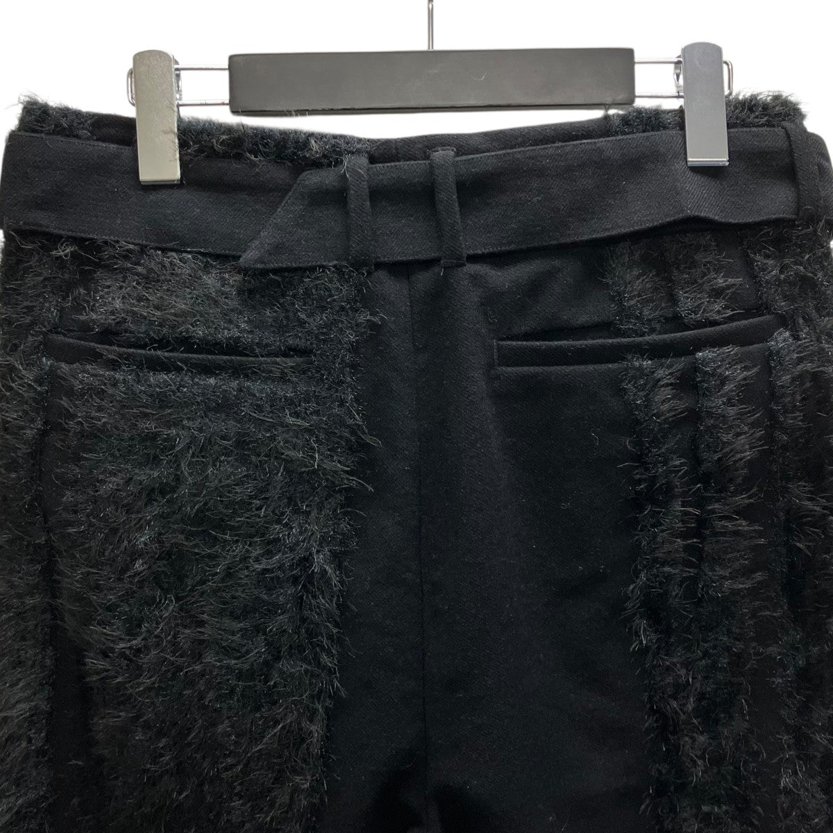 25AW FUR TWEED BELT PANTS ファーベルトパンツ