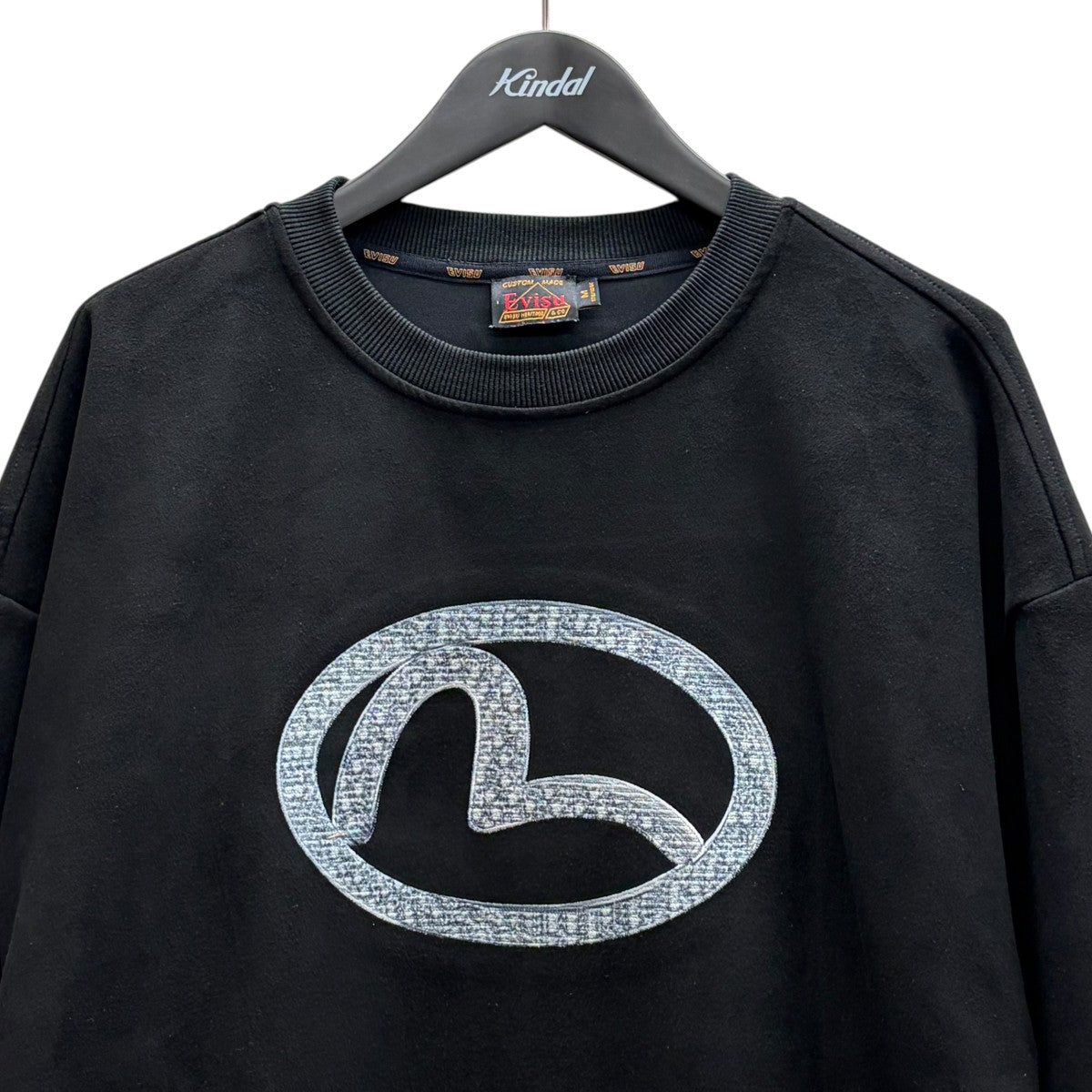 EVISU フェイクダイアモンドカモメ刺繍のルーズフィットスウェットシャツ 古着・中古-3枚目のアイテム画像