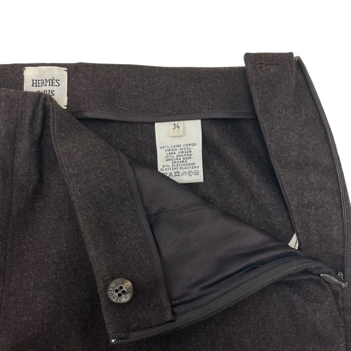 HERMES ウールパンツ 古着・中古-5枚目のアイテム画像