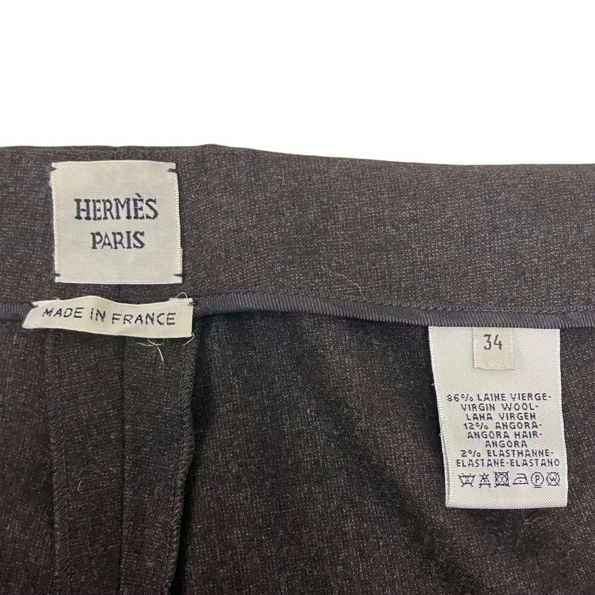 HERMES ウールパンツ 古着・中古-6枚目のアイテム画像