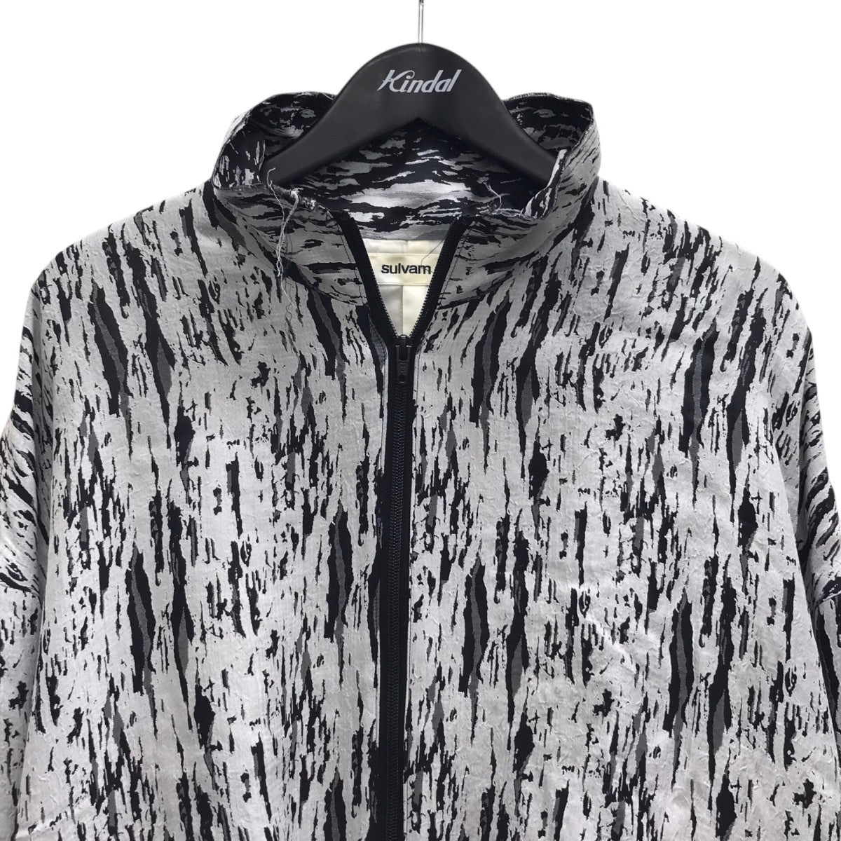 sulvam ACQUARD BLOUSON ジップアップジャケット 古着・中古-2枚目のアイテム画像