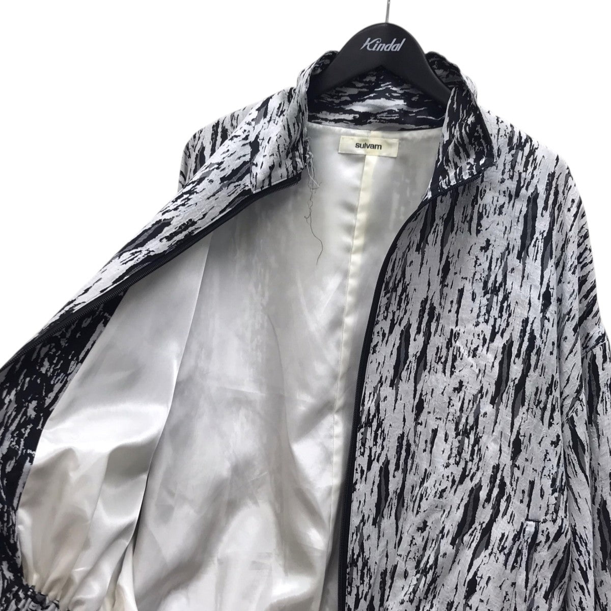 sulvam ACQUARD BLOUSON ジップアップジャケット 古着・中古-4枚目のアイテム画像