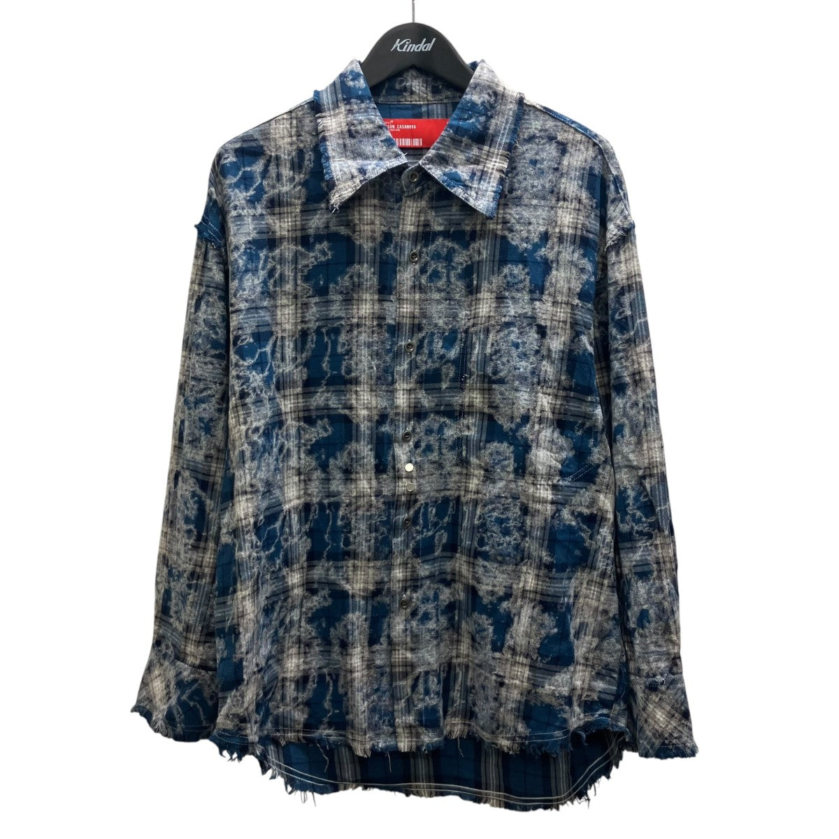 MAISON CASANOVA 加工チェックシャツ 古着・中古-1枚目のアイテム画像