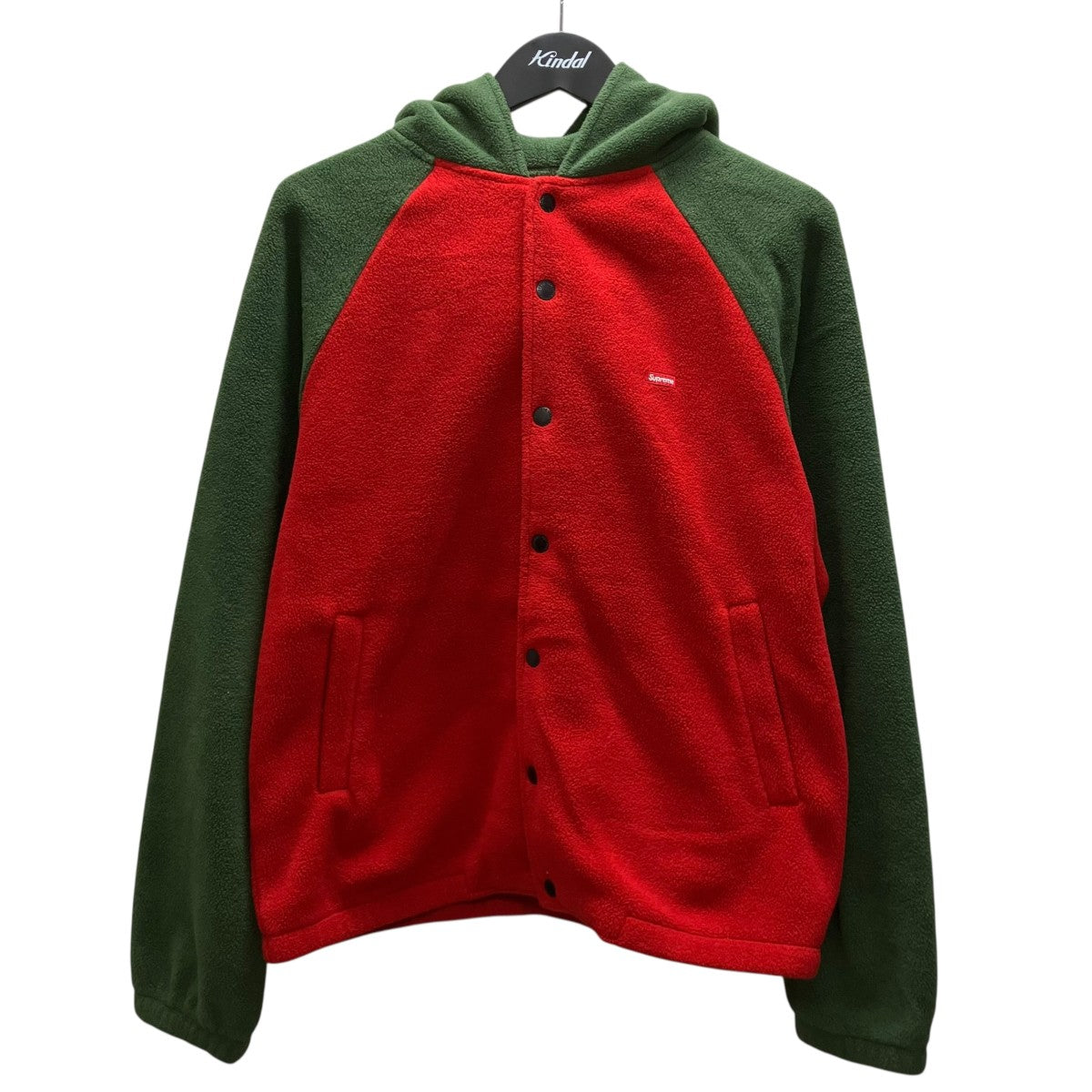 【美品】Supreme Polartec® Hooded 赤 L Supreme(シュプリーム) polartec Hooded jacketフリースフーデット
