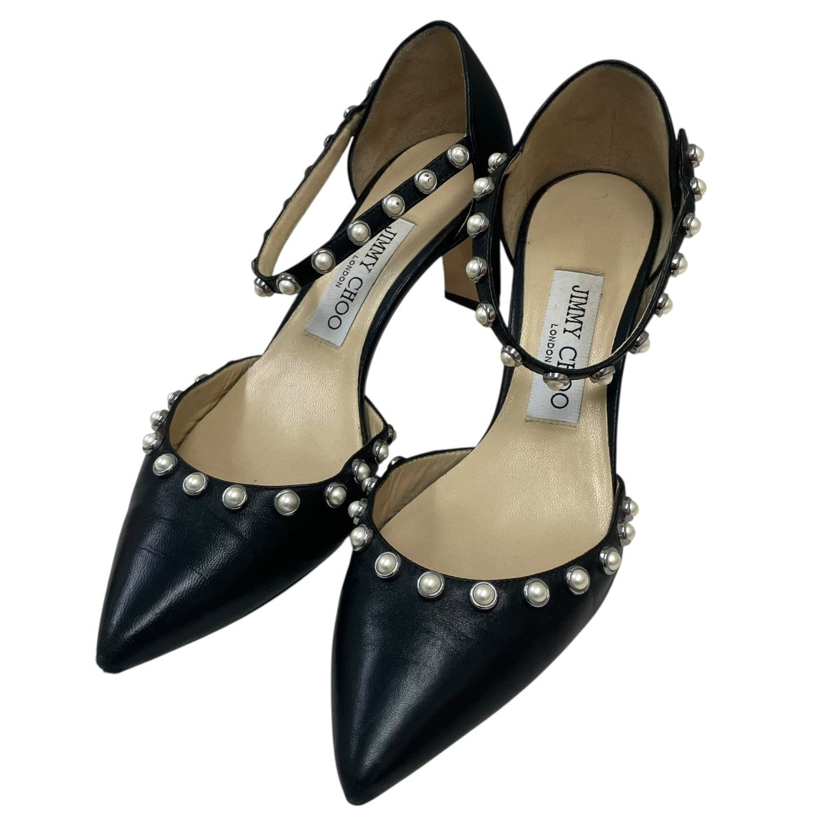 JIMMY CHOO Leema 65パールスタッズパンプス 古着・中古-1枚目のアイテム画像