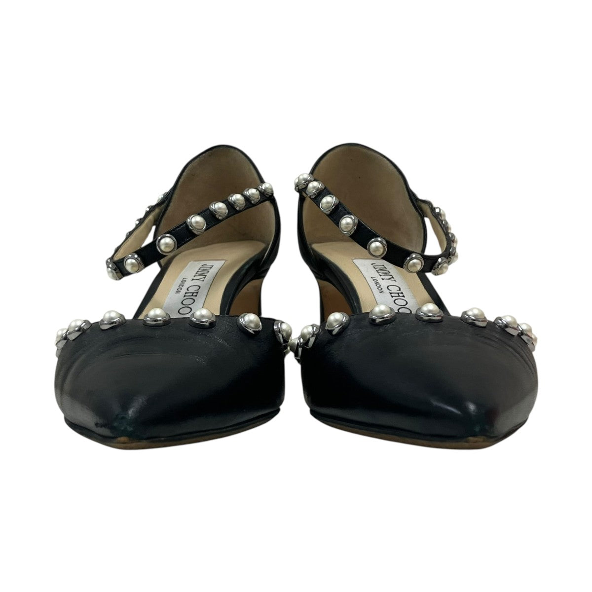 JIMMY CHOO Leema 65パールスタッズパンプス 古着・中古-2枚目のアイテム画像