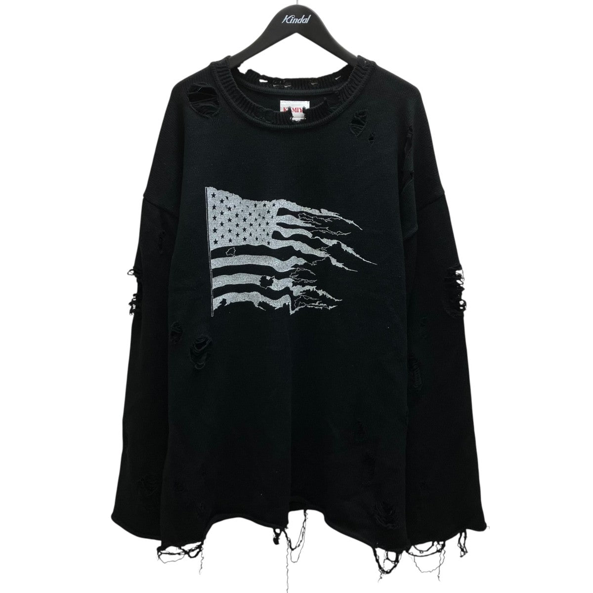 Destroyed Printed Knit L S Tee デストロイニット