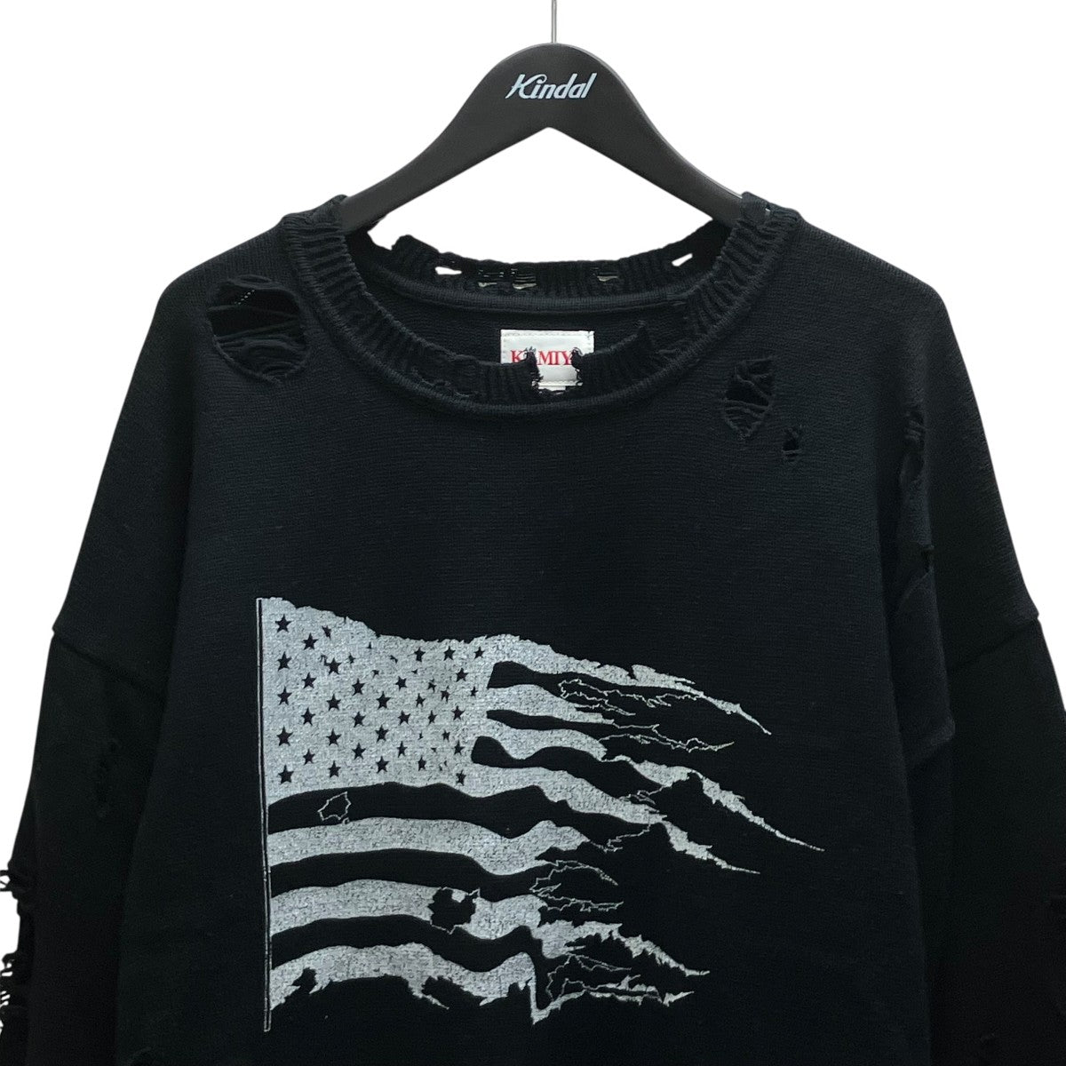 Destroyed Printed Knit L S Tee デストロイニット