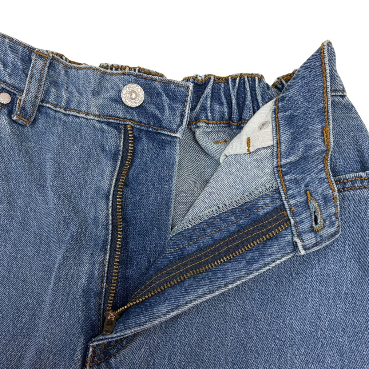 AFB STUDDED WIDE SHORTSサイドスタッズデニムショートパンツ 古着・中古-3枚目のアイテム画像