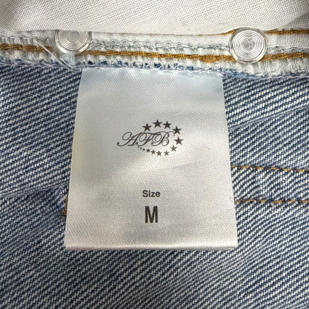 AFB STUDDED WIDE SHORTSサイドスタッズデニムショートパンツ 古着・中古-5枚目のアイテム画像