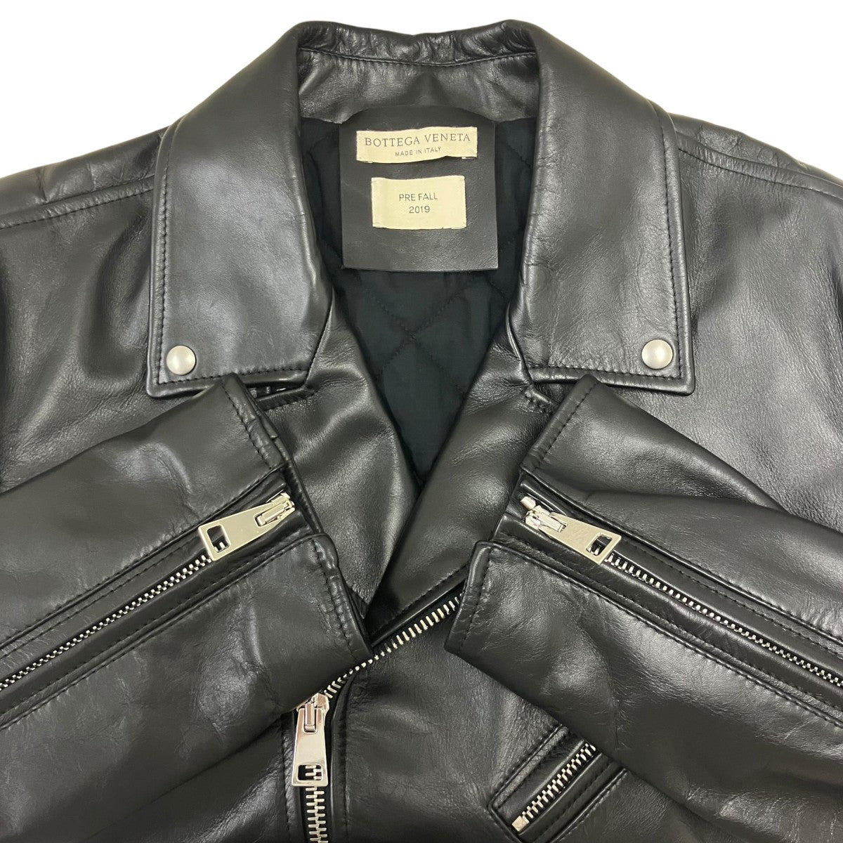 BOTTEGA VENETA 19FW カーフレザー ダブルライダースジャケット 古着・中古-5枚目のアイテム画像