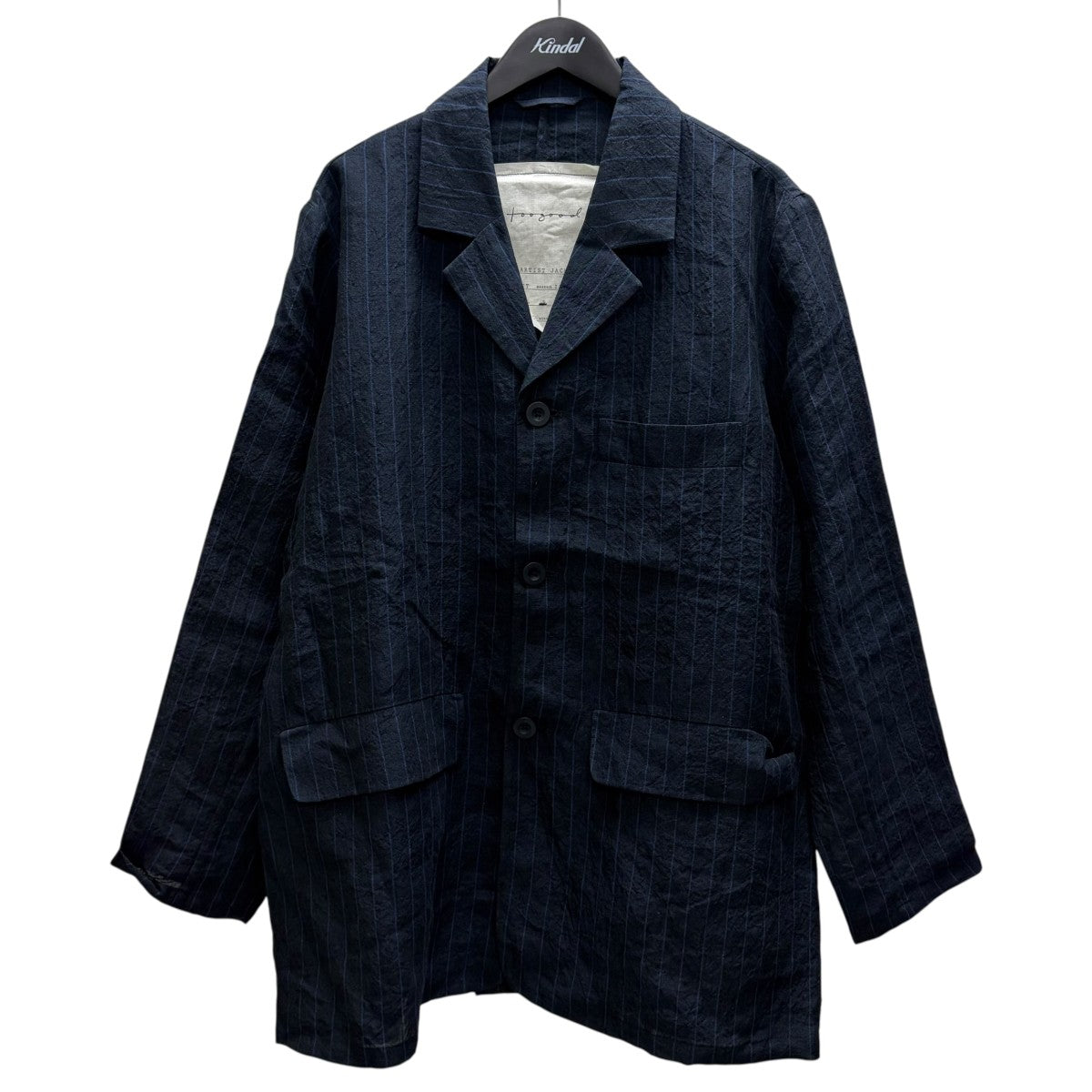 THE ARTIST JACKET -butcher stripeストライプリネンジャケット