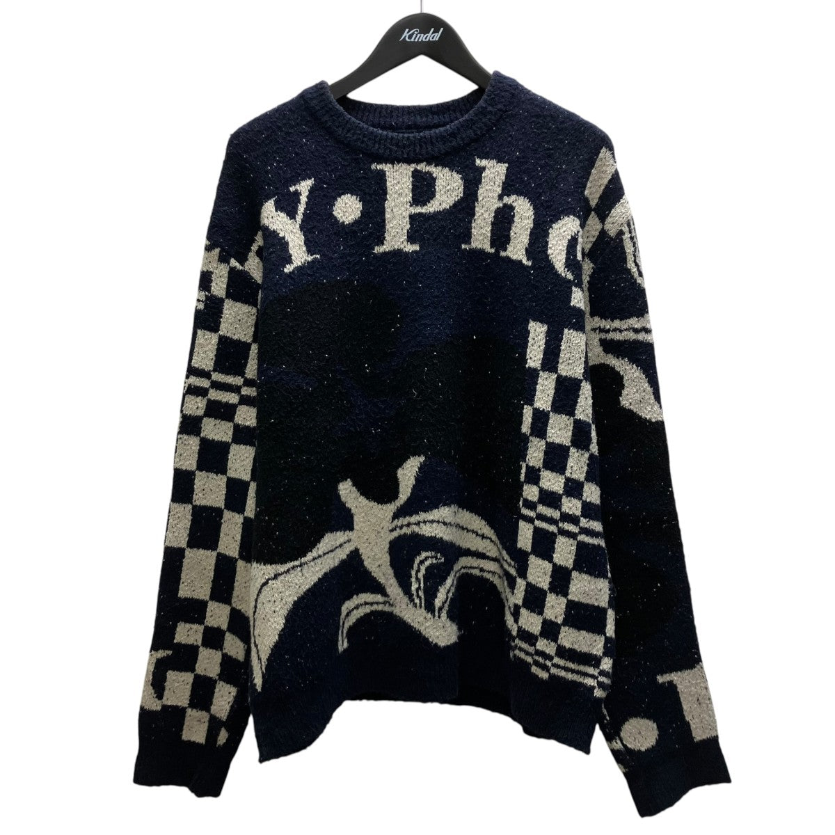 Intarsia-knit jumperジャカードニット