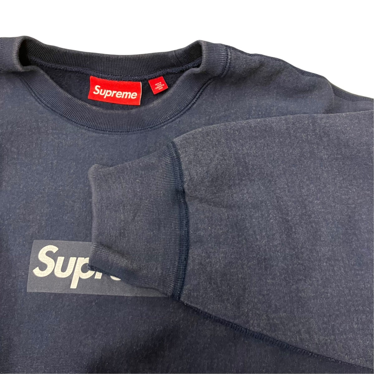 25SSWashed Box Logo Crewneckボックスロゴクルーネックスウェット