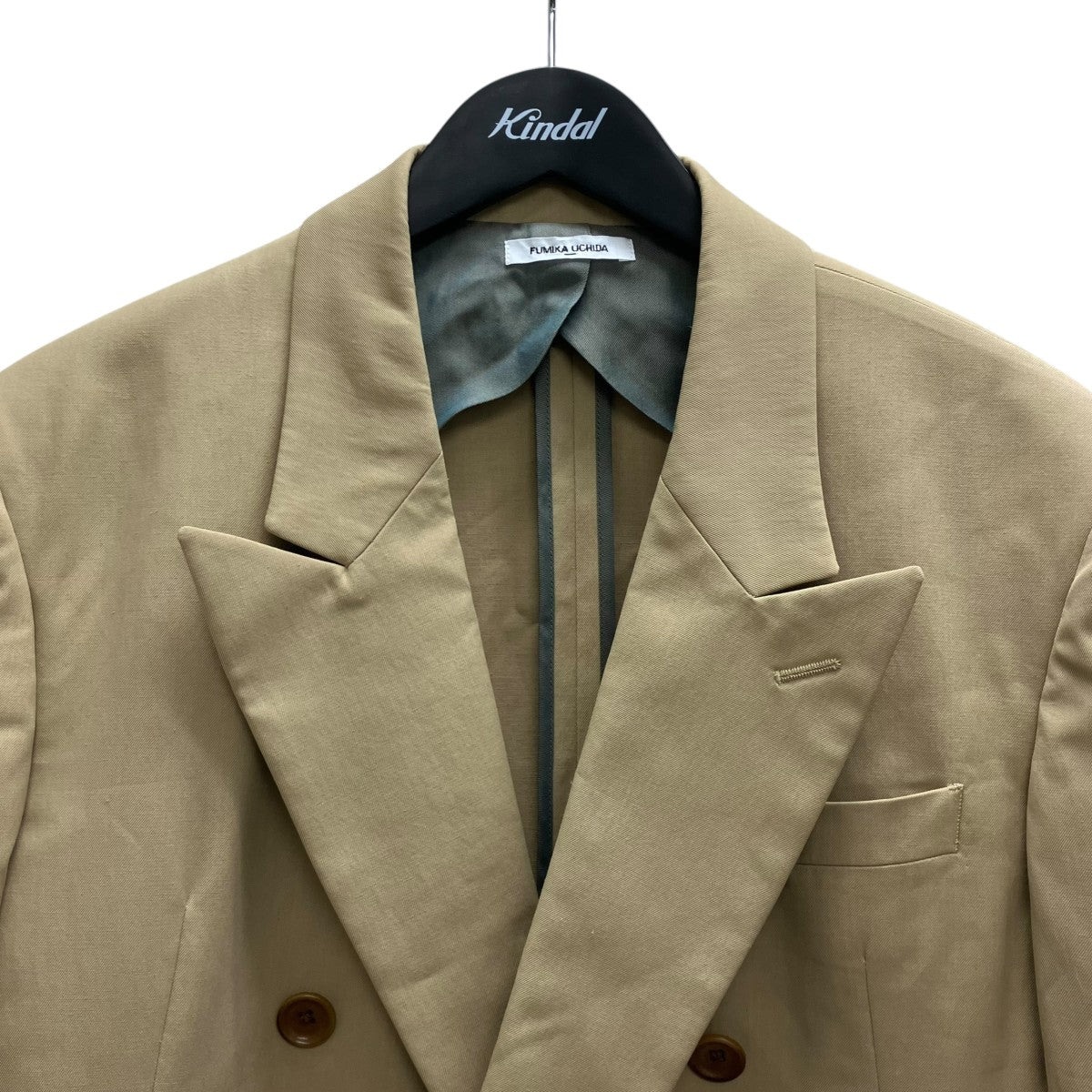 FUMIKA UCHIDA(フミカウチダ) Twill Peaked Lapel Double Jacket