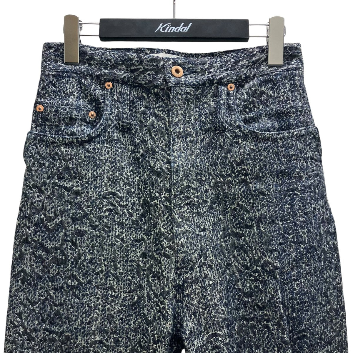 LONG 3D BOOTSCUT JEANS SNAKE SASHIKO スネークサシコジーンズ