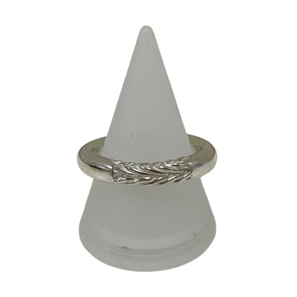 R-084 Braided silver ring