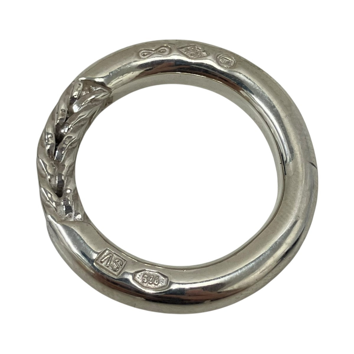 R-084 Braided silver ring