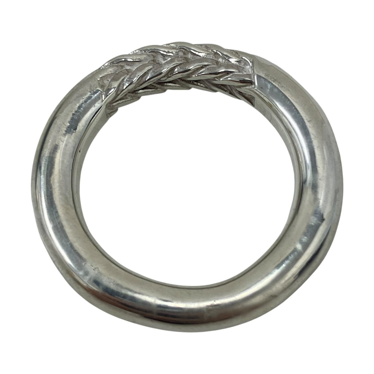 R-084 Braided silver ring