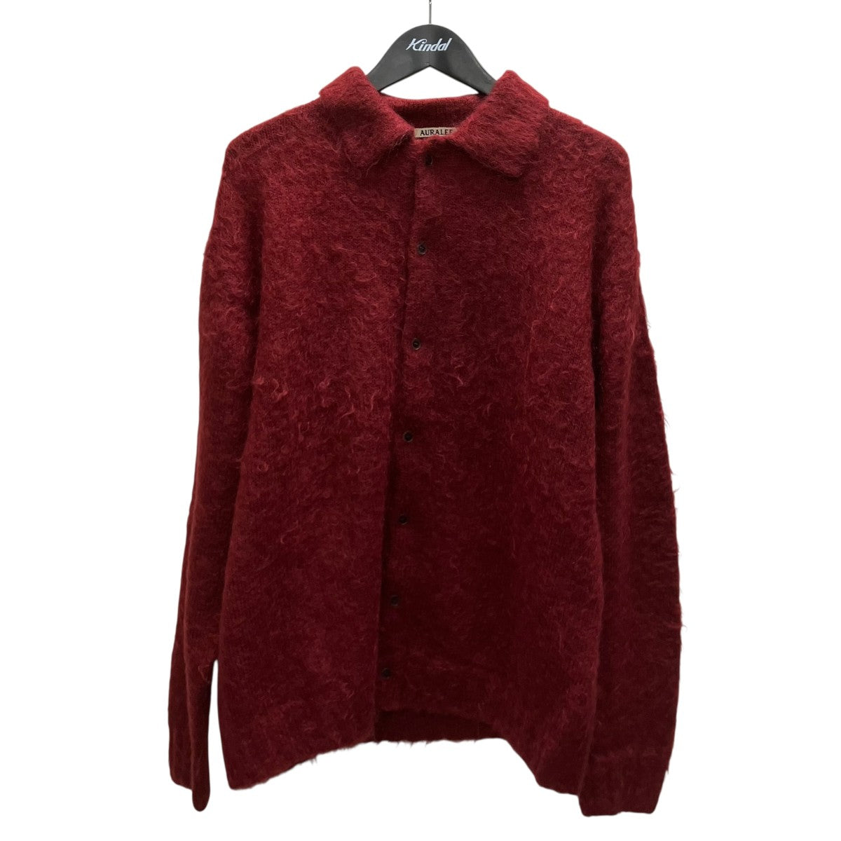 AURALEE 22AW BRUSHED MOHAIR CARDIGAN モヘヤポロカーディアン 古着・中古-1枚目のアイテム画像