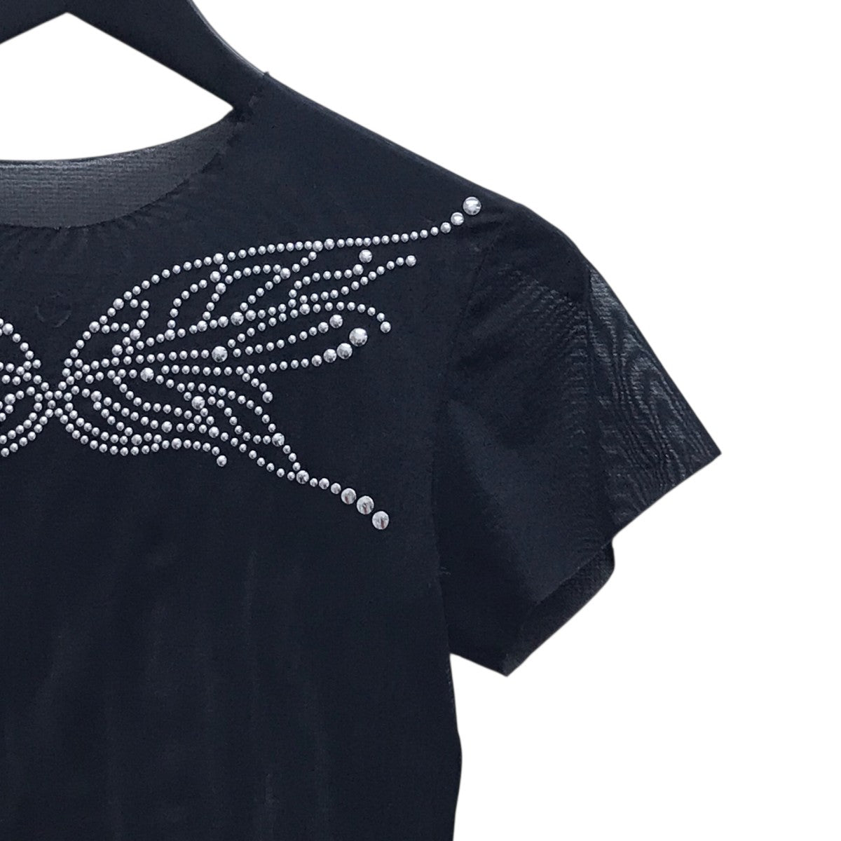 S motif tulle tops 半袖Tシャツ
